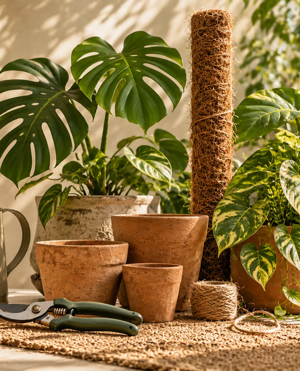 Decorative cropped botanical editorial artwork accompanying Chinese evergreen; not a specimen identification photograph of Aglaonema spp.